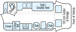21' 2003 Trail Wagon Chinook Floorplan