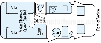 21' 2000 Winnebago Rialta Floorplan