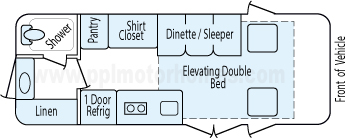 20' 2002 Great West Vans Great West Van Floorplan