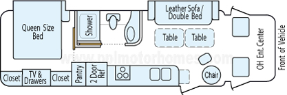 29' 2008 Coachman Concord w/2 Slides Floorplan