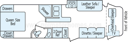 30' 2012 Coachmen Freelander w/Slide Floorplan