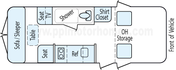 20' 2003 Pleasure-Way Floorplan