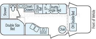 25' 2006 Four Winds Majestic Floorplan