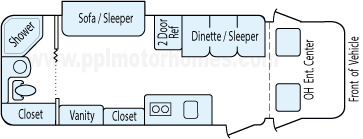 26' 2004 Phoenix Crusier w/Slide Floorplan