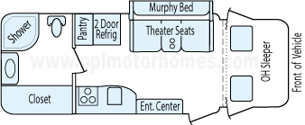 24' 2014 Forest River Solera Sprinter Diesel w/Slide Floorplan