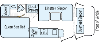 23' 2007 Coachmen Freedom Express Floorplan