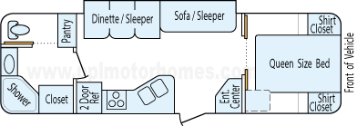 30' 2006 Dutchmen Colorado w/Slide Floorplan