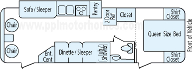 31' 2010 R-Vision Trail Cruiser w/Slide Floorplan