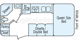 18' 2009 Fleetwood Backpack - Bunk House Floorplan