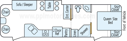 30' 2010 Keystone Cougar X Lite w/Slide Floorplan