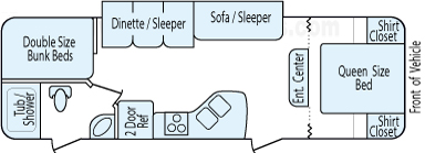 27' 2014 R-Vision Trail Lite w/Slide - Bunk House Floorplan