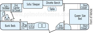 30' 2006 Dutchmen Aerolite w/Slide - Bunk House Floorplan