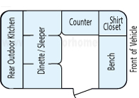 15' 2008 Dutchmen T@B Floorplan