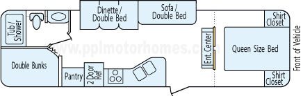 30' 2015 Jayco Jay Flight Slx w/Slide - Bunk House Floorplan