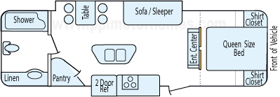 31' 2014 Keystone Laredo w/2 Slides Floorplan