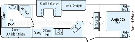 32' 2012 Keystone Outback w/Slide Floorplan
