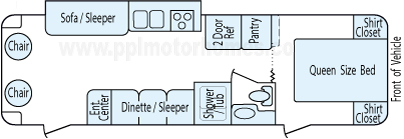 28' 2011 Coachmen Freedom Express w/Slide Floorplan