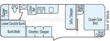 28' 2012 Skyline Mountain View - Bunk House Floorplan