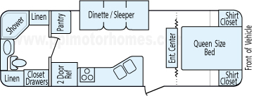 25' 2015 Dutchmen Kodiak Express w/Slide Floorplan