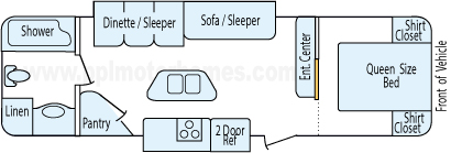 31' 2014 Dutchmen Kodiak w/2 Slides Floorplan
