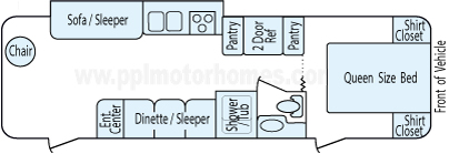 31' 2008 Pilgrim International Pilgrim w/Slide Floorplan