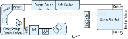 30' 2011 Coachmen Catalina w/Slide Floorplan