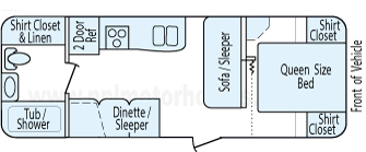 26' 2011 Heartland Trail Runner Floorplan
