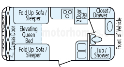 17' 2006 Northwood Desert Fox w/Generator - Toy Hauler - Bunk House Floorplan