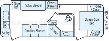 29' 2012 K-Z Spree w/Slide Floorplan
