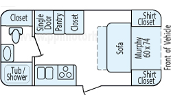 20' 2013 Rockwood Mini Lite Floorplan