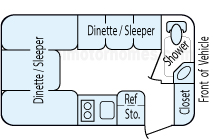 17' 2000 Casita Floorplan