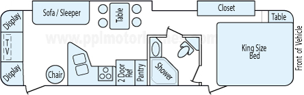 34' 2013 Heartland North Trail w/2 Slides Floorplan