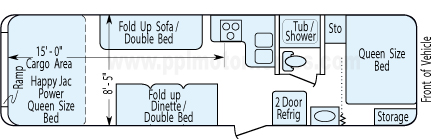30' 2013 Livin Lite Axxess - Toy Hauler Floorplan
