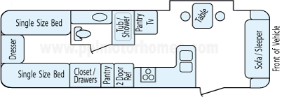 29' 2005 Abi Leisure Products Award w/Slide Floorplan