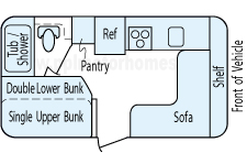 18' 2005 Jayco Jay Feather Sport - Bunk House Floorplan