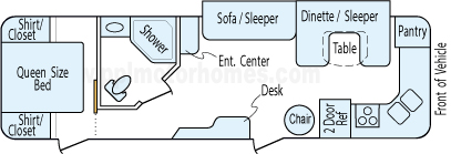 31' 2009 Keystone Outback w/Slide Floorplan