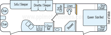 31' 2016 Jayco White Hawk w/Slide Floorplan