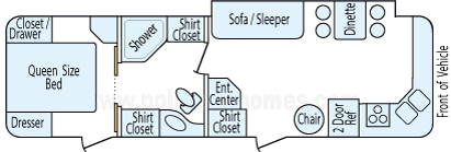 31' 2003 Keystone Mountaineer w/Slide Floorplan