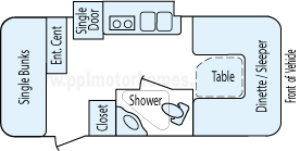 19' 2011 Heartland Mpg w/Slide - Bunk House Floorplan