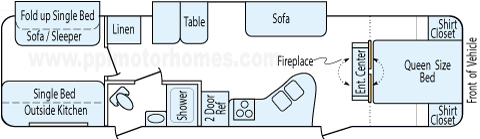 35' 2016 Crossroads Hill Country w/2 Slides - Bunk House Floorplan