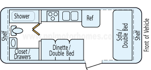 21' 1993 Tow Lite Floorplan