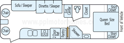 30' 2011 Forest River Wildcat w/Slide Floorplan