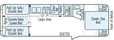 27' 2015 Crossroads Z-1 - Toy Hauler Floorplan