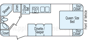 22' 2017 Gulf Stream Ameri-Lite Floorplan
