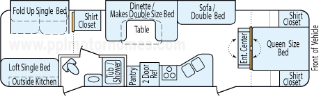 35' 2011 Jayco Jay Flight G2 w/2 Slides - Bunk House Floorplan