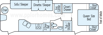 31' 2010 Jayco Eagle Super Lite w/Slide Floorplan