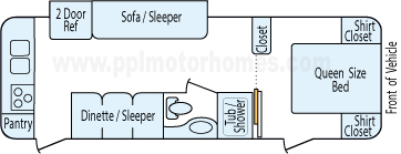 27' 2012 Crossroads Zinger w/Slide Floorplan