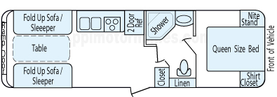30' 2013 Forest River Vengeance - Toy Hauler Floorplan