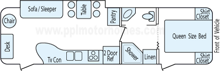 33' 2010 Crossroads Cruiser w/Slide Floorplan