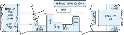 34' 2014 Dutchmen Rubicon w/Slide & Generator - Toy Hauler - Bunk House Floorplan